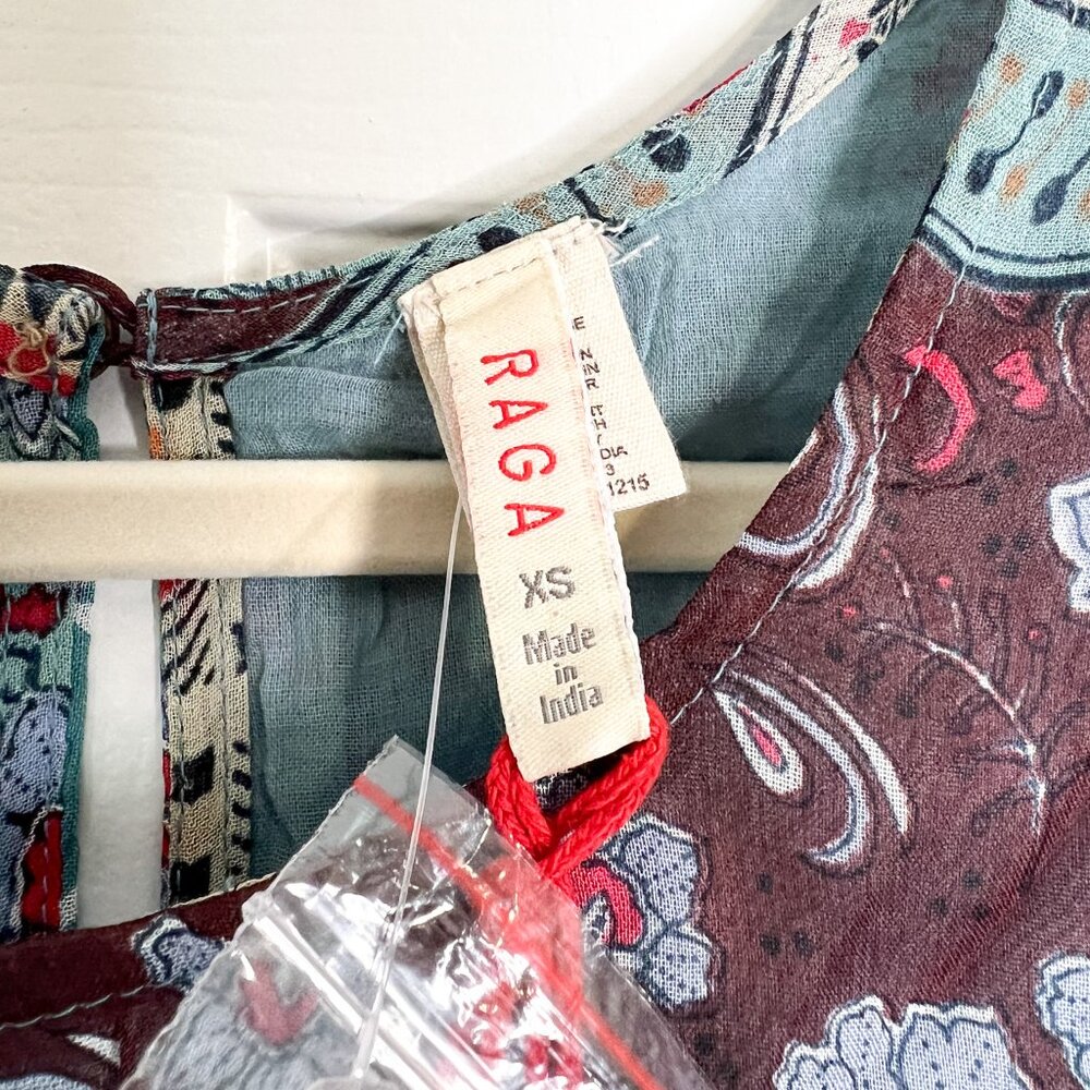 NWT RAGA Long Boho Maxi Dress In Patchwork Print - Picture 6 of 7